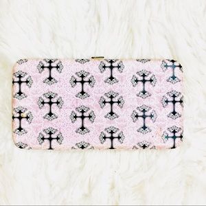 Pink cross wallet